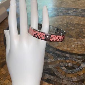Coach Pink & Silver Bangle